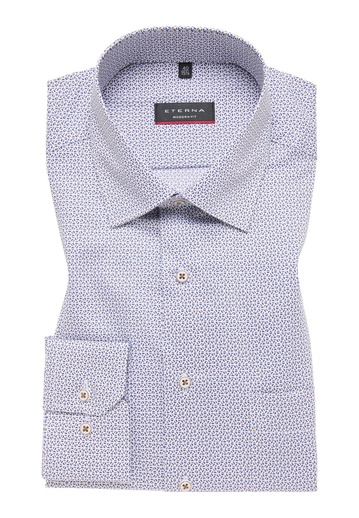 Eterna Solis Pattern Shirt White