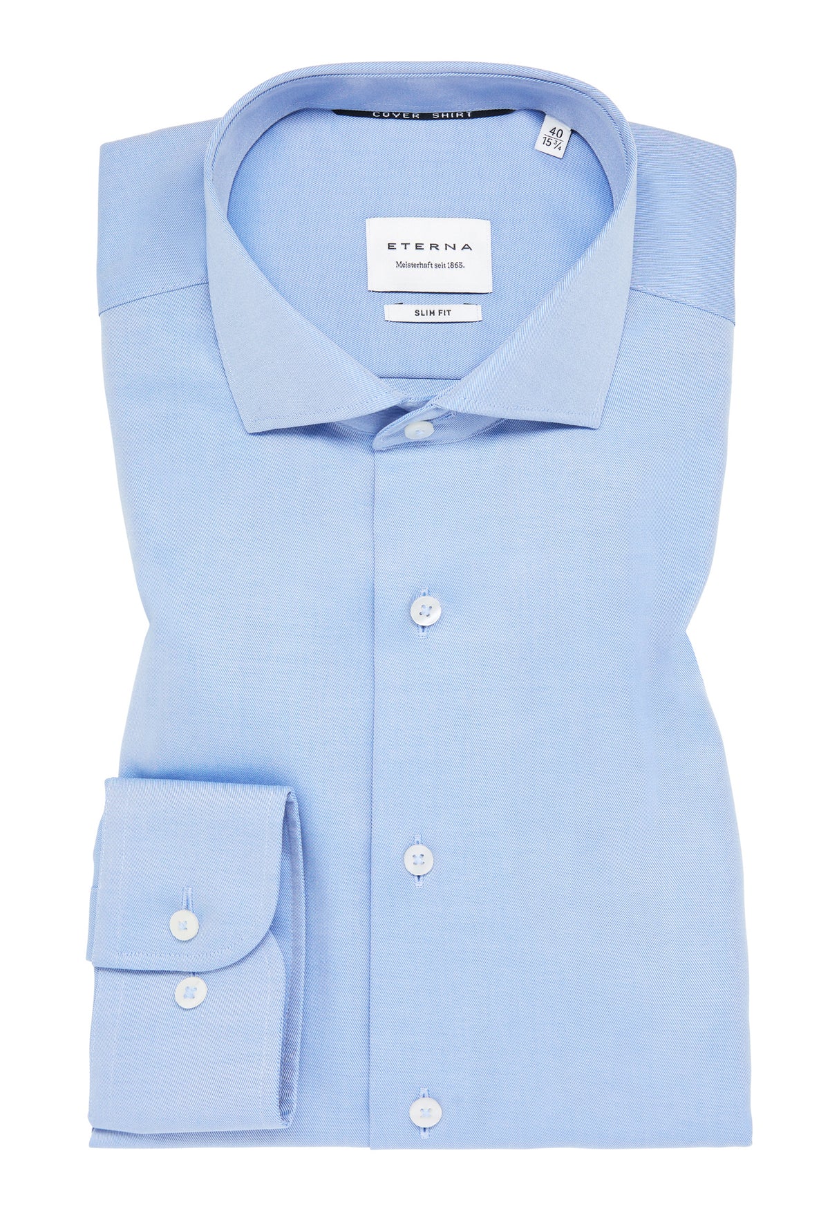 Eterna Twill Classic Blue Shirt Blue