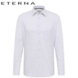Eterna  X-Tall Shirt With Gray Check White