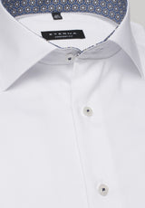 Eterna White With Navy Trim Detail Shirt White