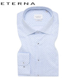 Eterna X-Tall Blue & Navy Spotted Shirt Blue