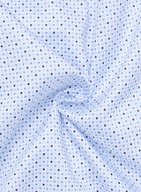 Eterna X-Tall Blue & Navy Spotted Shirt Blue