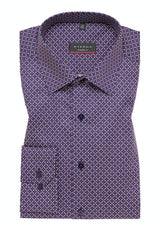 Eterna X-Tall Print Red Dit Floral Shirt Red