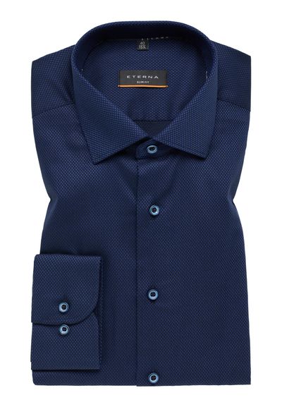 Eterna X-Tall Navy Rich Twill Shirt Navy
