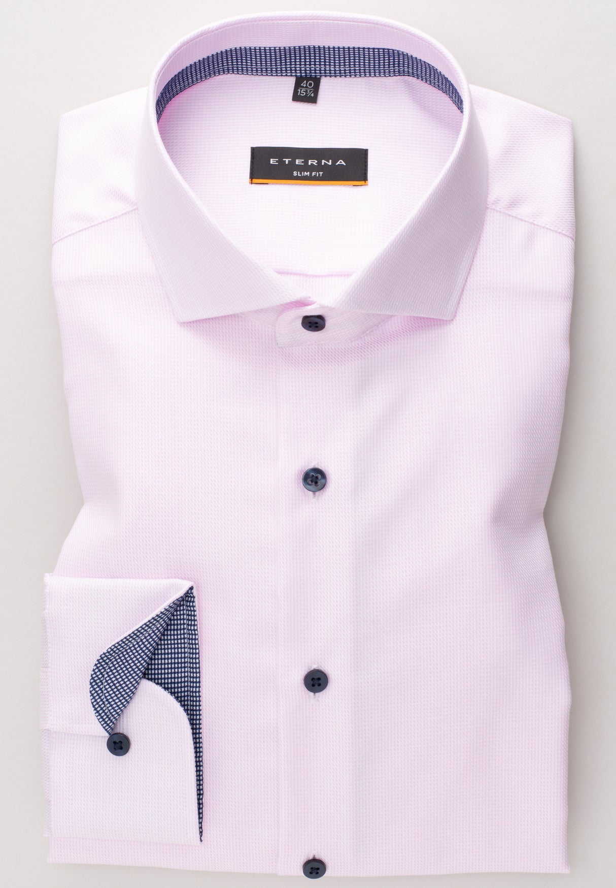 Eterna X-Tall Pink Twill Shirt Pink
