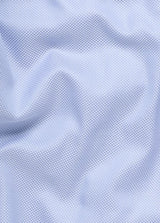 Eterna X-Tall Sky Blue Self Print Shirt Blue