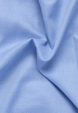 Eterna Light Blue Dia Weave X-Tall Shirt Blue