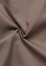 Eterna X-Tall Light Brown Shirt W/ Trim Brown