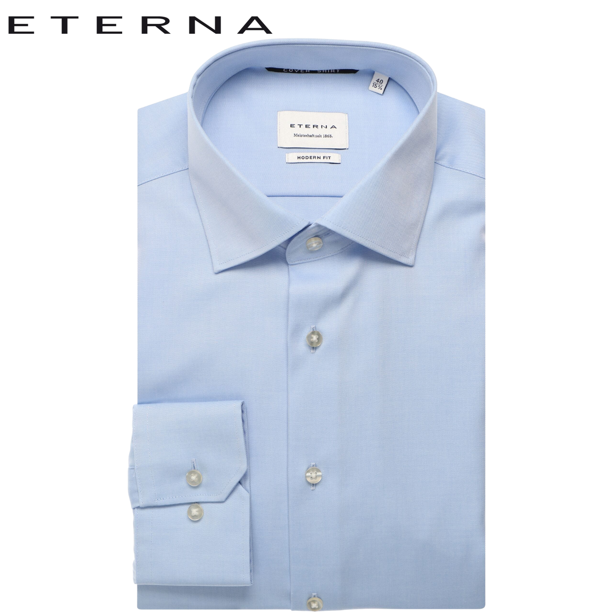 Eterna X-Tall Light Blue Twill Shirt Blue