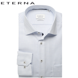 Eterna X-Tall Double Stripe Check Blue