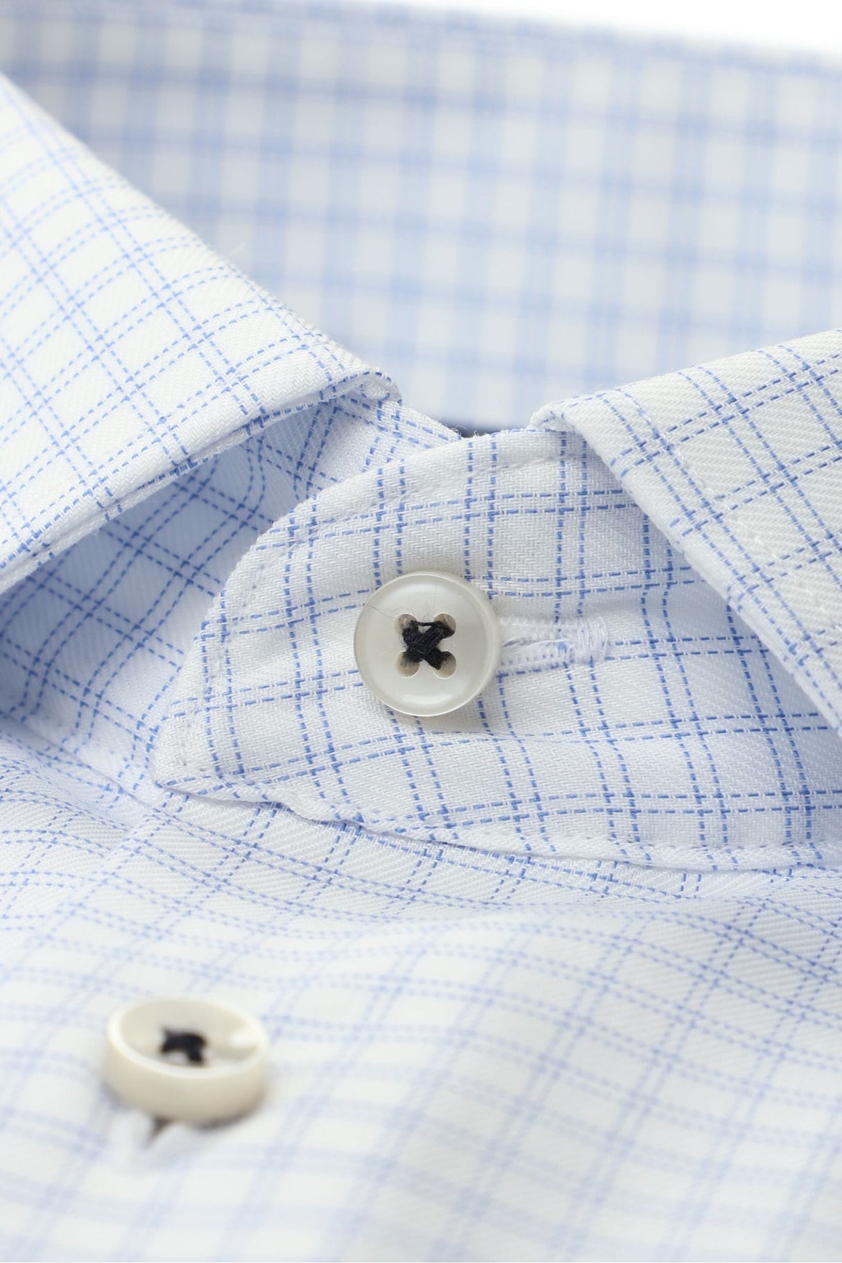 Eterna X-Tall Double Stripe Check Blue