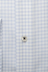 Eterna X-Tall Double Stripe Check Blue