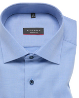 Eterna X-Tall Blue Textured Weave Shirt Blue