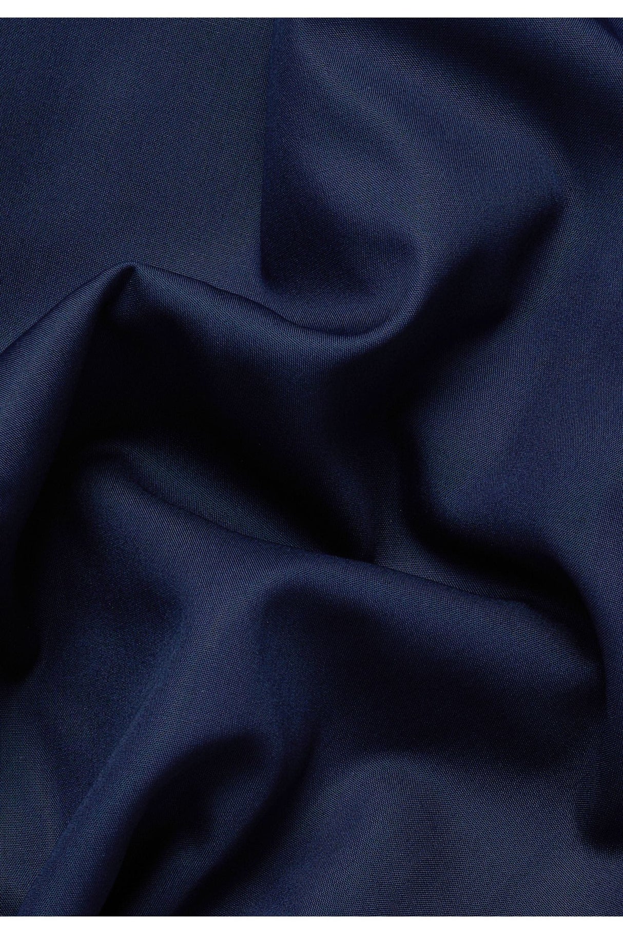 Eterna X-Tall Poplin Navy Trim Shirt Navy