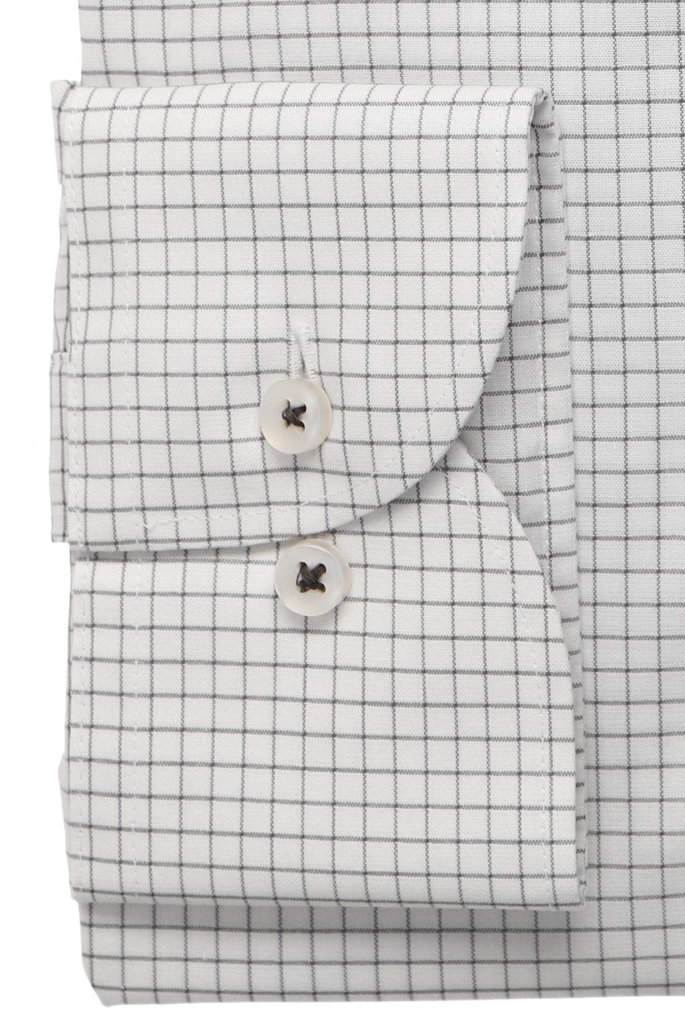 Eterna  X-Tall Navy Check Shirt White