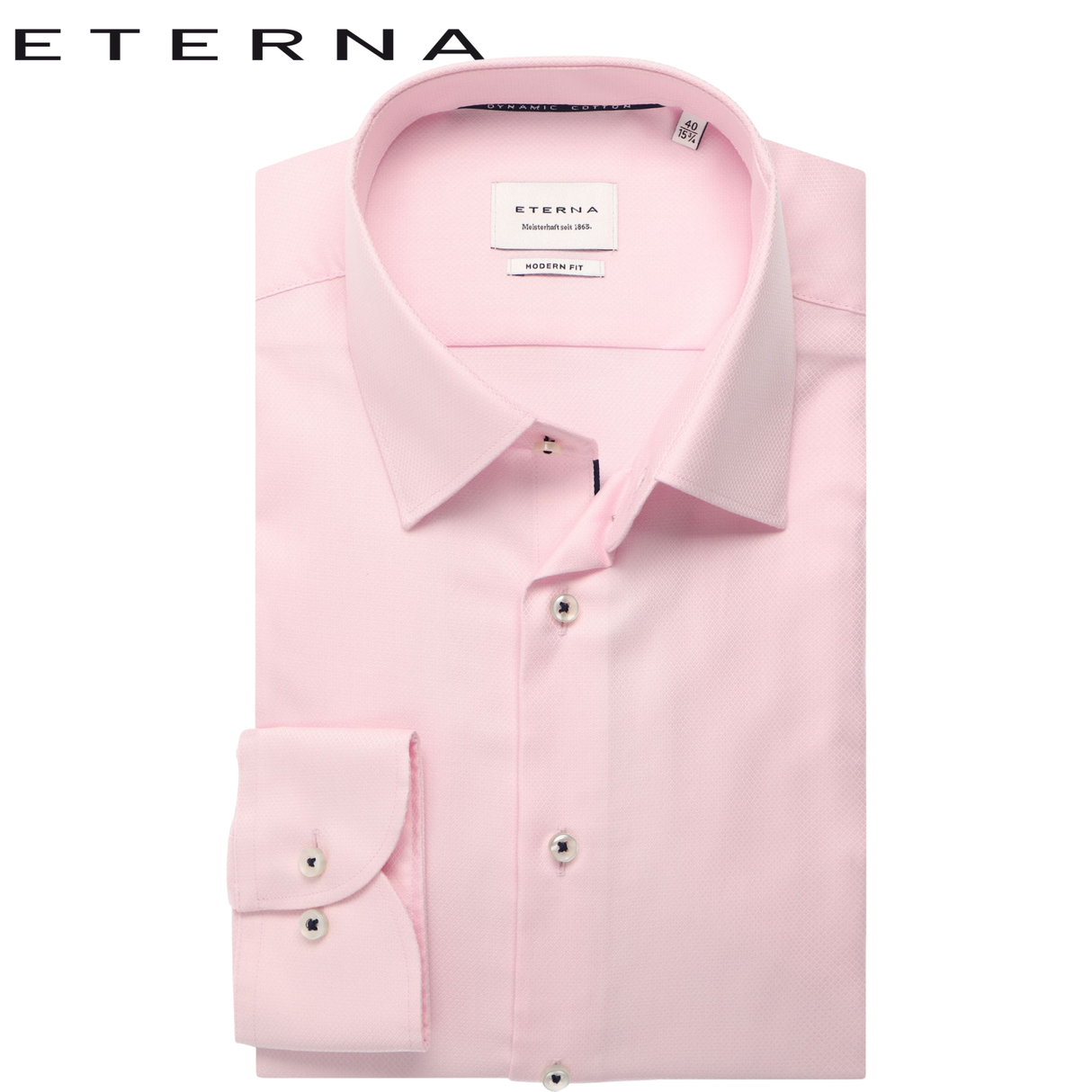 Eterna X-Tall Pink Diamond Twill Shirt Pink