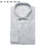 Eterna X-Tall Blue & Navy Spotted Shirt Blue