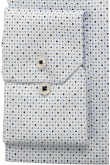 Eterna X-Tall Blue & Navy Spotted Shirt Blue