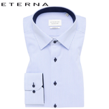 Eterna X-Tall Classic Blue Stripe Shirt Blue