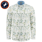 A Fish Named Fred Birdy Bloom Shirt White