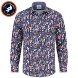 A Fish Named Fred Manga Style Navy Shirt Navy