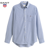 Gant Classic Poplin Banker Stripe Shirt Blue