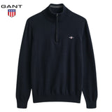 Gant Classic Half Zip Cotton Navy Knit Navy