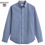 Gant Poplin Gingham Check College Shirt Blue