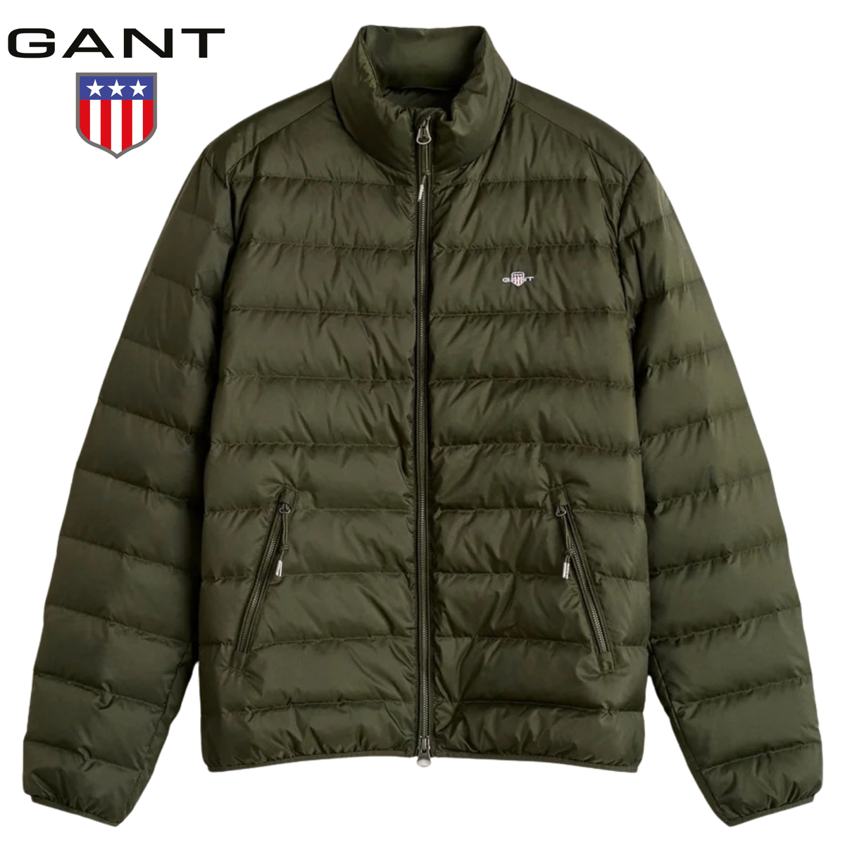 Gant Light Down Green Quilted Jacket Green