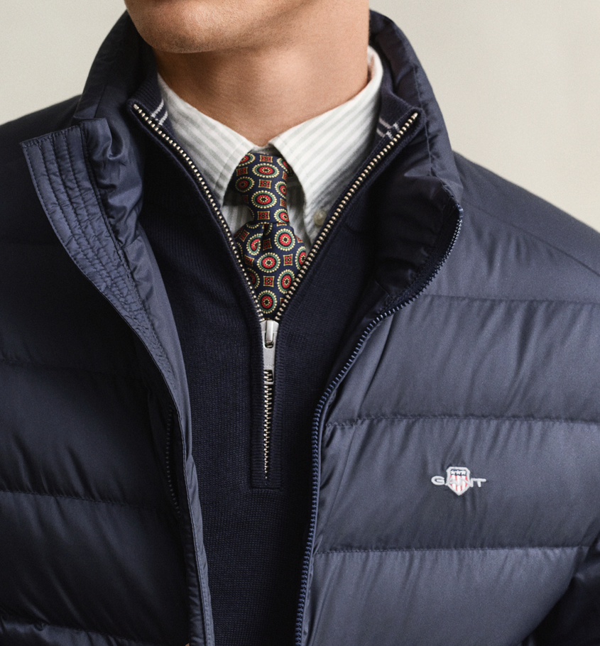 Gant Light Down Navy Quilted Jacket Navy