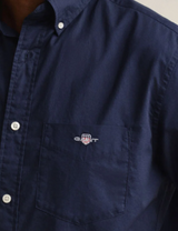 Gant Classic Poplin Navy Ss Shirt Navy