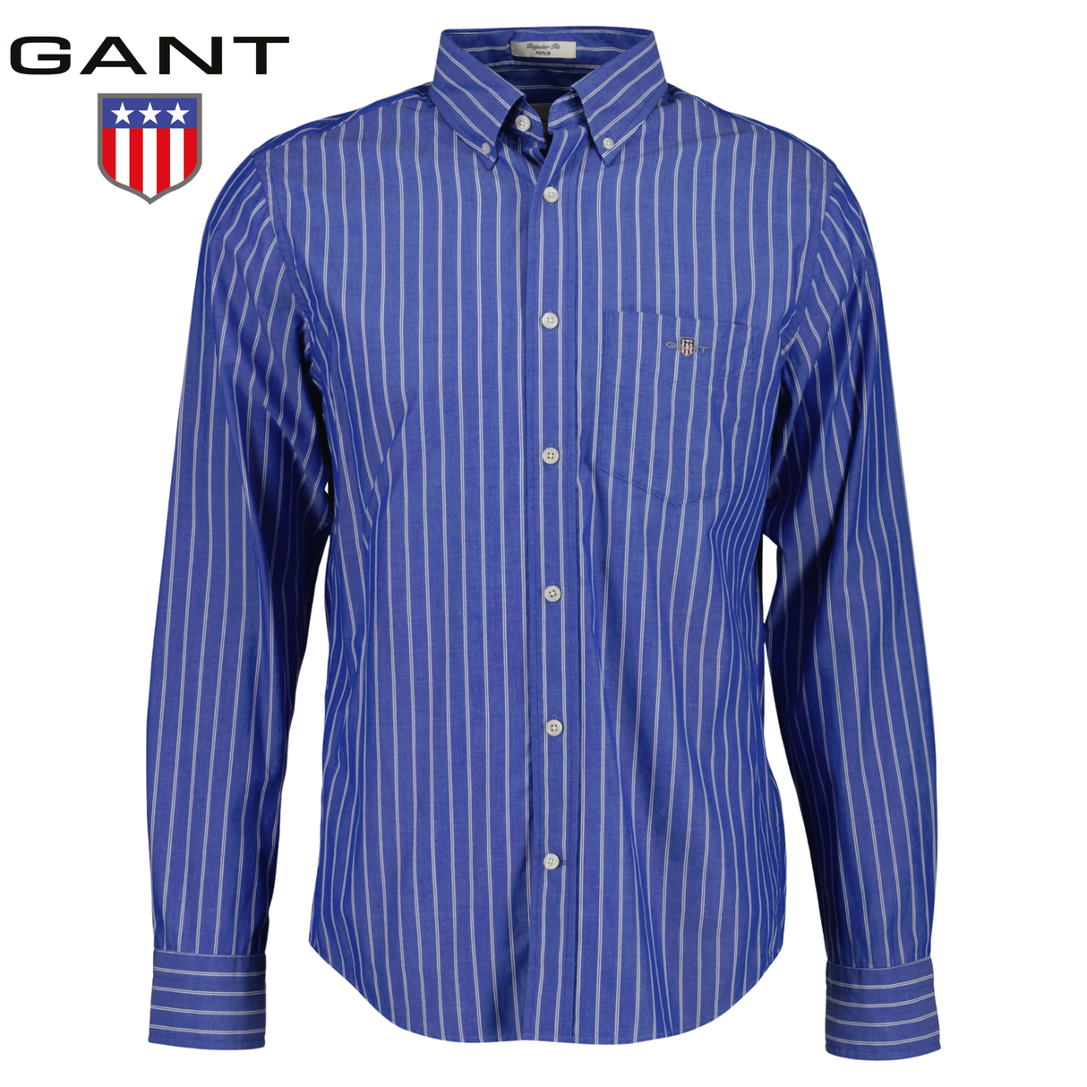 Gant Classic Poplin Stripe College Blue Blue