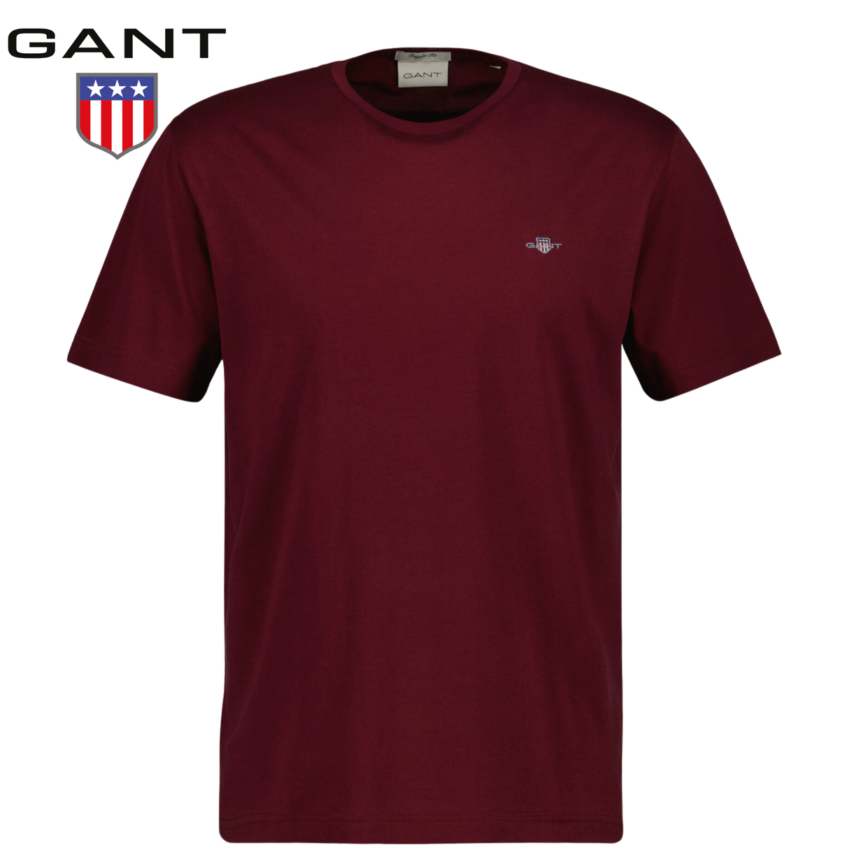 Gant Shield Logo Classic Grape T-Shirt Wine