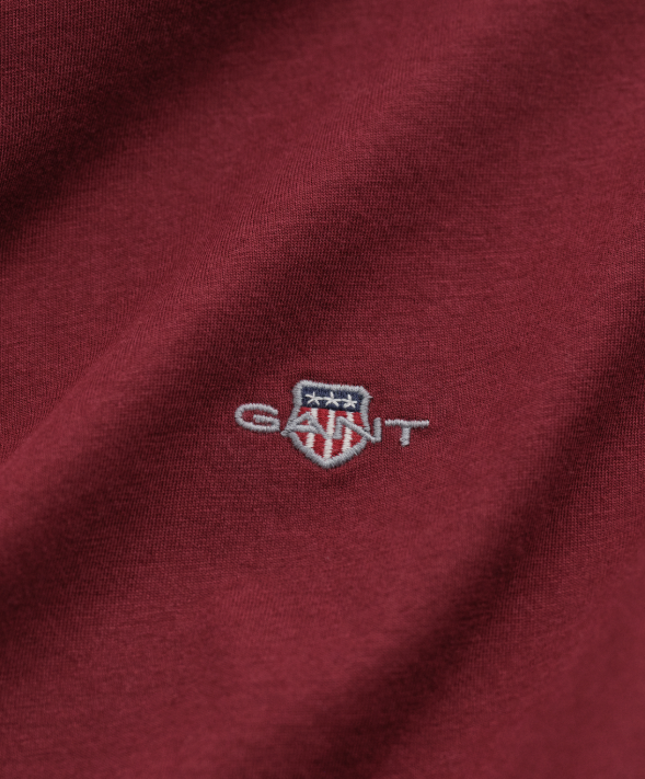 Gant Shield Logo Classic Grape T-Shirt Wine