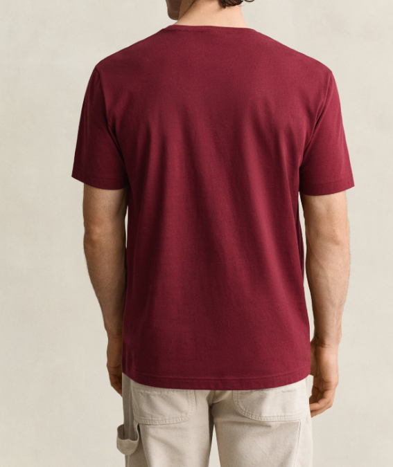 Gant Shield Logo Classic Grape T-Shirt Wine