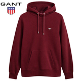 Gant Reg Shield Tartan Wine Hoodie Wine