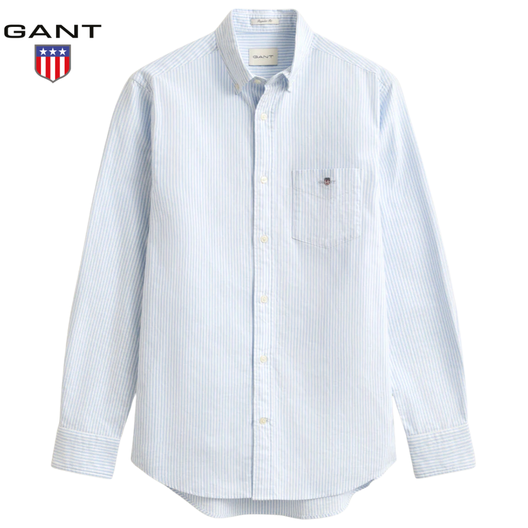Gant Oxford Stripe Blue Casual Shirt Blue