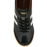 Gola Harrier Leather Black & White Shoe Black