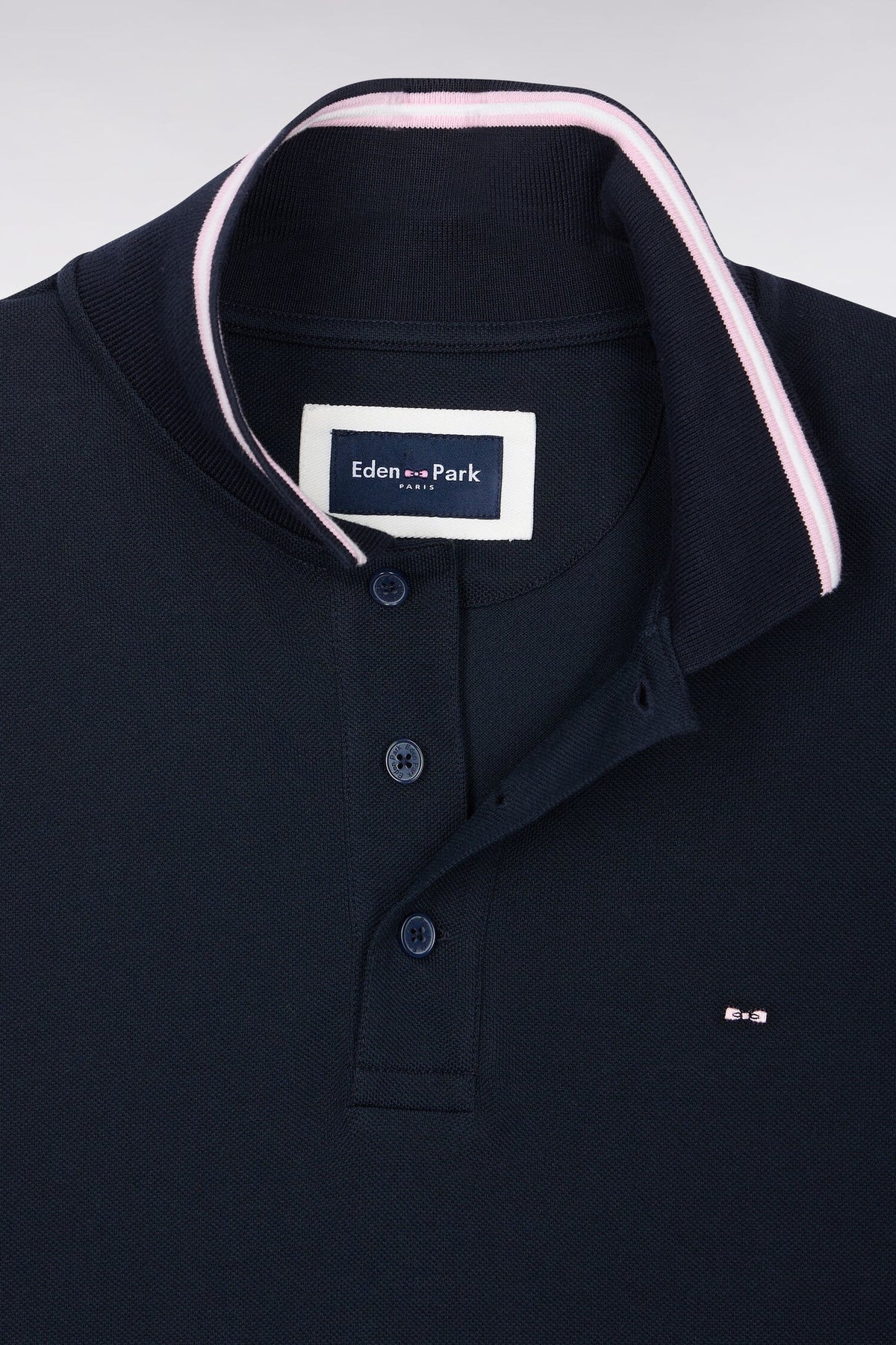 Eden Park Piqué Cotton Navy Poloshirt Navy