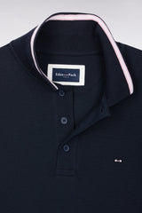 Eden Park Piqué Cotton Navy Poloshirt Navy