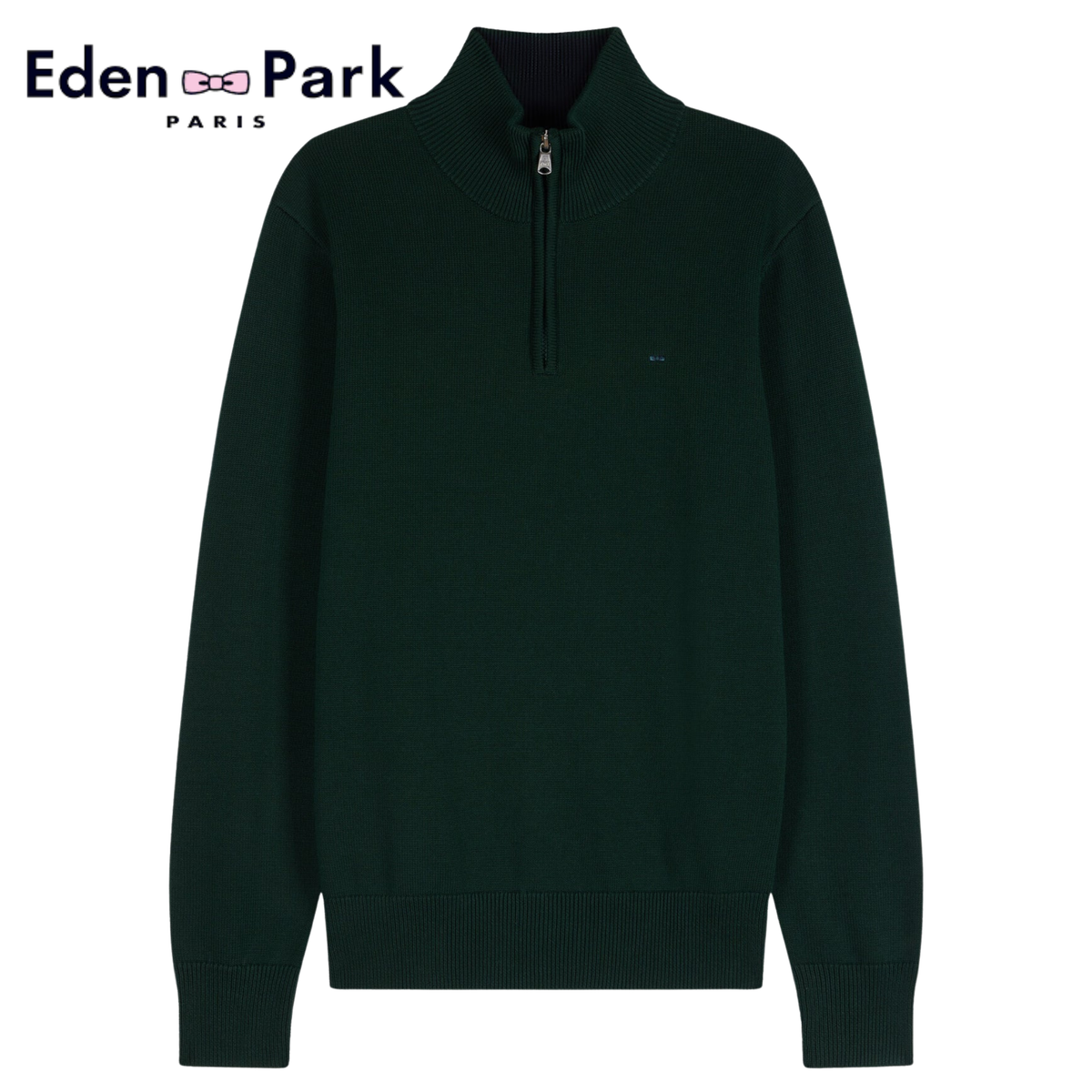 Eden Park Trucker Neck Green Knit Green
