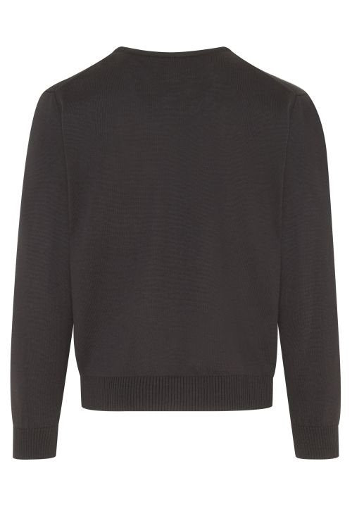 Hajo Merino Wool Black V-Neck Jumper Black