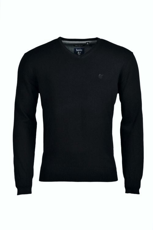 Hajo Black V-Neck Jumper Black