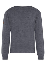 Hajo Merino Wool Charcoal V-Neck Jumper Charcoal