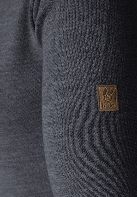 Hajo Merino Wool Charcoal V-Neck Jumper Charcoal
