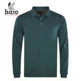 Hajo Longsleeve Marine Polo Shirt Green