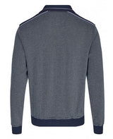 Hajo Navy Stitch Quarter Zip Sweatshirt Navy