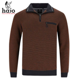 Hajo Stay Fresh 1/4 Zip Mocca Sweater Brown
