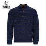 Hajo Quarter Zip Navy Ribbed Sweater Navy