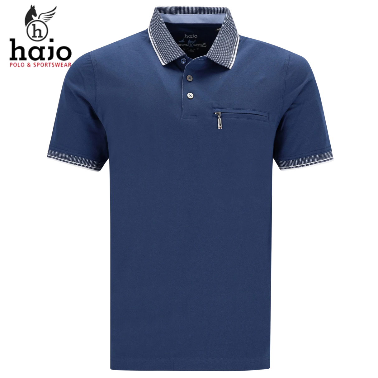 Hajo Stay Fresh Admiral Collar Polo Navy